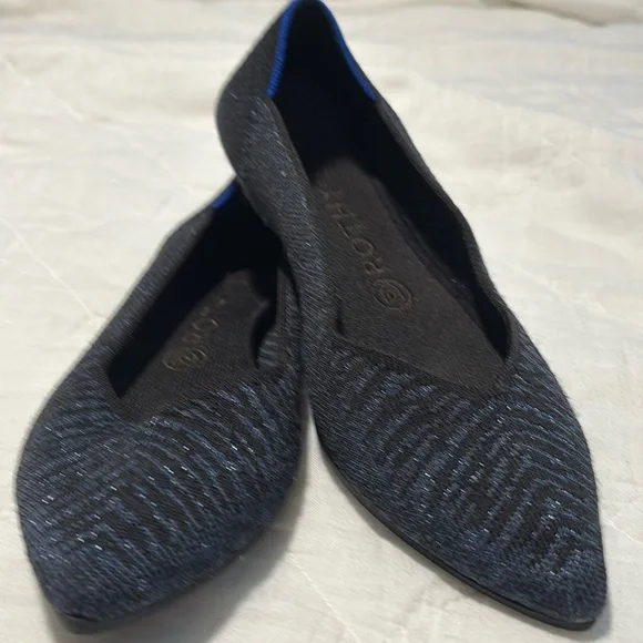 Rothy's The Point Midnight Metallic Zebra - Picture 4 of 14